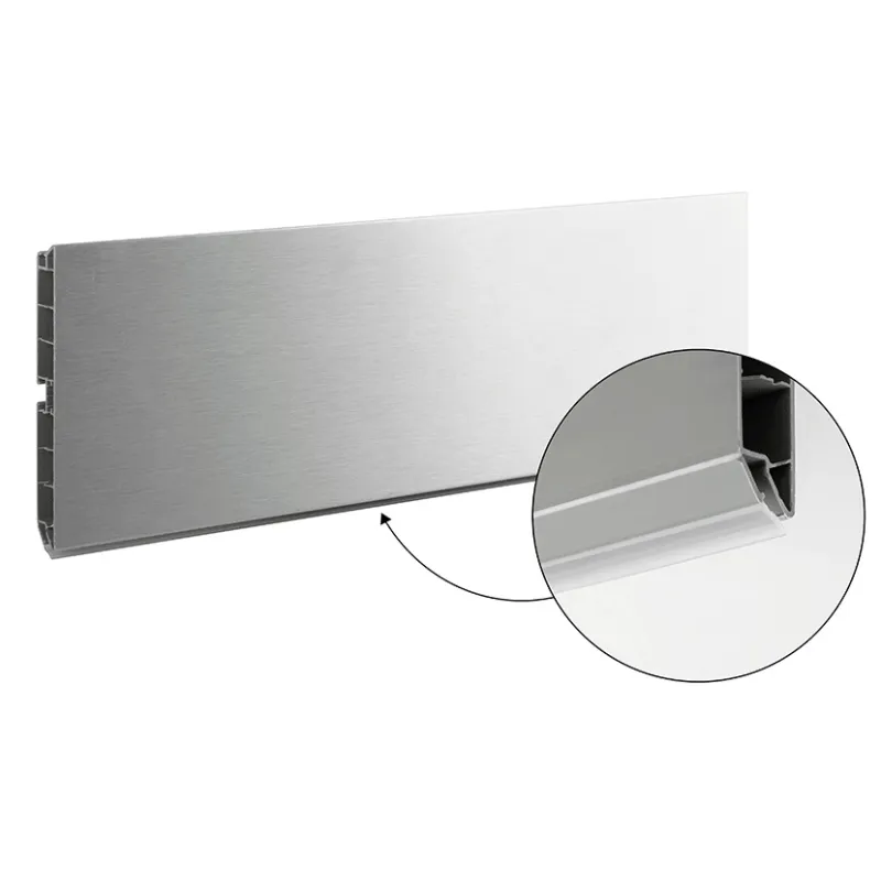 Plastična kuhinjska podnož / Brušeni aluminij