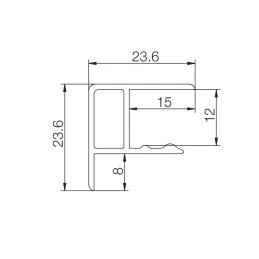 Kutni spoj za postolje 90° / Zlatno brušeno