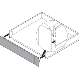 Držač prednje stranice LEGRABOX za unutarnju ladicu "M" / Inox
