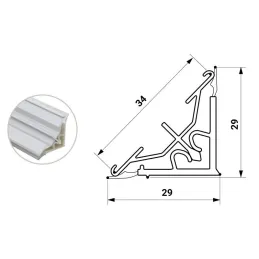 Set završetaka za brtvenu letvicu DELTA / Pješčana