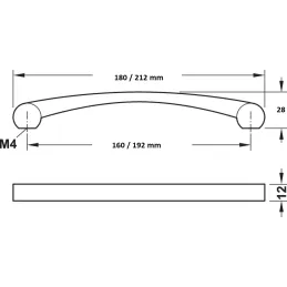 Ručka EBRO / Crna mat
