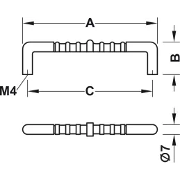 Ručka BELIZE / Starozlatna