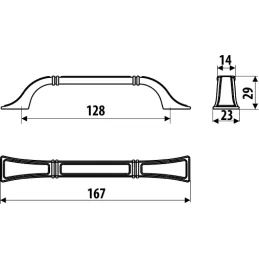 Ručka ERIN / Antik mesing