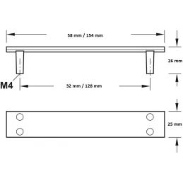 Ručka INDIA / Svijetlo željezo