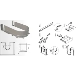 Profil za ladicu ispod sudopera / Sivi