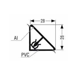Set krajnjih završetaka za brtvenu letvicu L220 / Siva