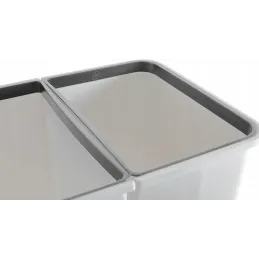 Koš za otpad DUALO 2x23 L / Siva