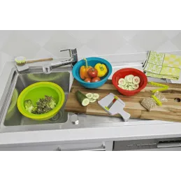 Set šarenih zdjela s cjedilom - 4 kom