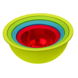 Set šarenih zdjela s cjedilom - 4 kom