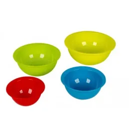 Set šarenih zdjela s cjedilom - 4 kom
