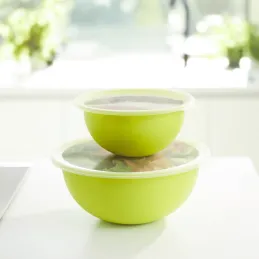 Plastična zdjela s poklopcem CARUBA 1,8L / Zelena