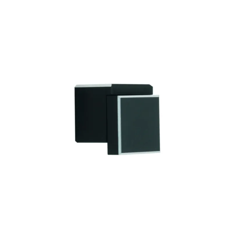 Ručka knopka DESIGNO / Crna mat - srebrna