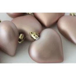 Set visećih ukrasa SRCE - 8 kom / Roza