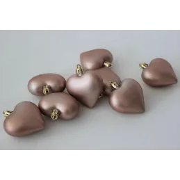 Set visećih ukrasa SRCE - 8 kom / Roza