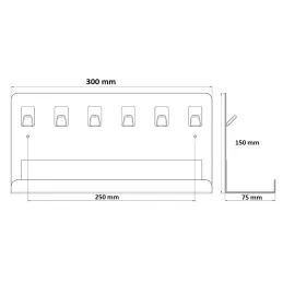 Vješalica za ključeve IDEAL / Brusena mat