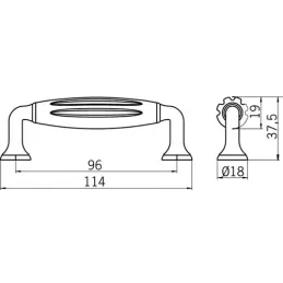 Ručka MAURO / Starosmesa - bež plastika