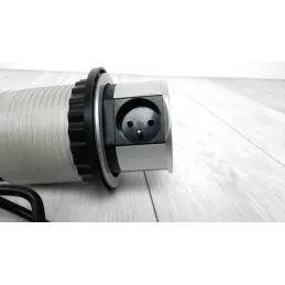 Izvlačna električna utičnica OTIO LIFT + USB / Aluminij