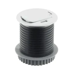 Interijerska utičnica za stol COMPACT 1x230V + USB punjenje / Aluminij