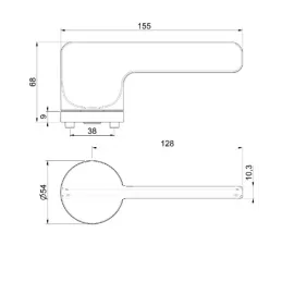 Rozetna kvaka GRACE / ANTRACIT