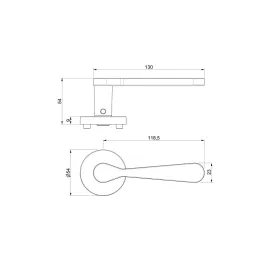Rozetna kvaka AISHA / Crna mat