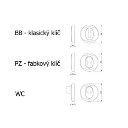 Rozetna kvaka DYLAN / Stara mjedi