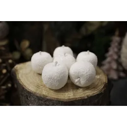 Set ukrasnih jabuka 70 mm - 6 kom / Bijela