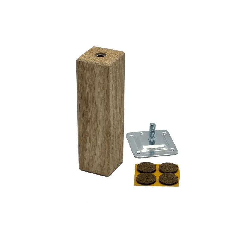 Drvena nožica za namještaj 45x45 AGOS / Lakirani hrast