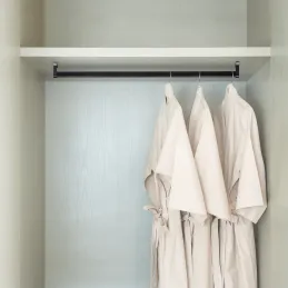 Set od 2 ovalne vješalice s držačima i brtvom / Crna mat