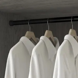 Set od 2 komada okruglih vješalica sa držačima / Crna mat