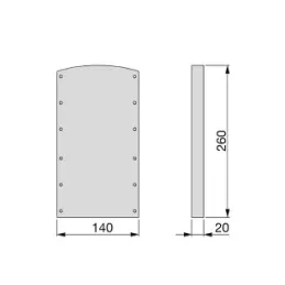 Podložak za vješalicu SUPERIOR - 2 kom / Krom