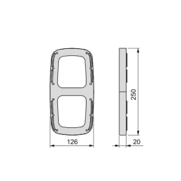Podloga za vješalicu DELUXE - 2 kom / Bijela