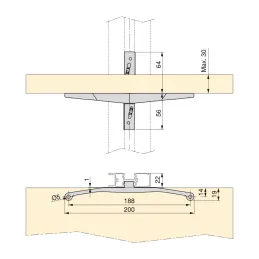 Modularni policejski sustav ZERO 900 mm / Crna mat