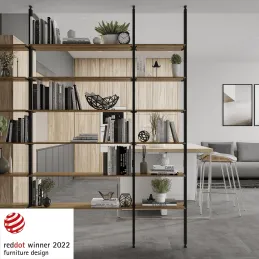 Set držača za stub za modularni garderobni sustav ZERO / Crna mat