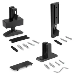 Set držača za stub za modularni garderobni sustav ZERO / Crna mat