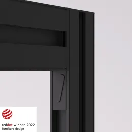 Set držača za stub za modularni garderobni sustav ZERO / Crna mat