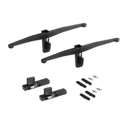 Set držača za drvenu policu za garderobni modularni sustav ZERO / Crna mat