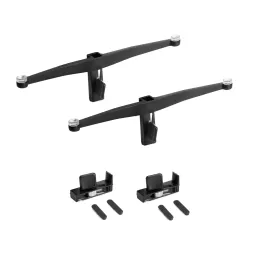 Set držača za staklenu policu za garderobni modularni sustav ZERO / Crna mat