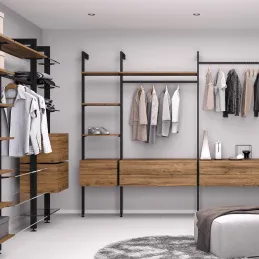 Set ručki za ormarić za garderobni modularni sustav ZERO / Crna mat