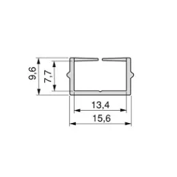 LED profil s difuzorom za garderobni modularni sustav ZERO / Crna mat