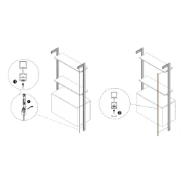 LED profil s difuzorom za garderobni modularni sustav ZERO / Crna mat
