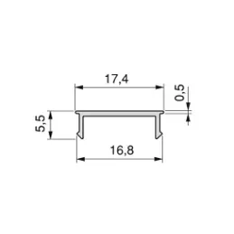 LED profil s difuzorom za garderobni modularni sustav ZERO / Crna mat