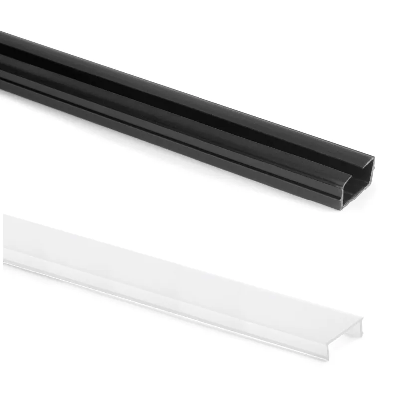 LED profil s difuzorom za garderobni modularni sustav ZERO / Crna mat