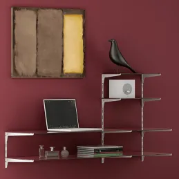 Profil za zid jednostavan za montažu polica JAGMET / Bijeli