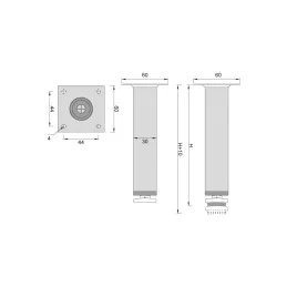 Namještajna nogica MADRID / Nehrđajući čelik
