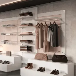 Profil za zid dvostruki za pričvršćivanje polica JAGMET / Bijeli