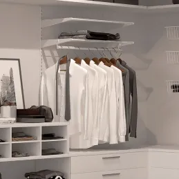 Držač police za dvostruki profil JAGMET Drvo - staklo / Bijeli