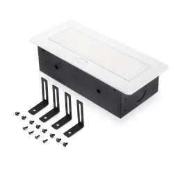 Utična kutija na izvlačenje ATOMIA 2x230 V + 2xUSB punjenje A/C + HDMI + RJ45 / Bijela