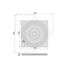 Otočni sustav za TV GIRO / Crna