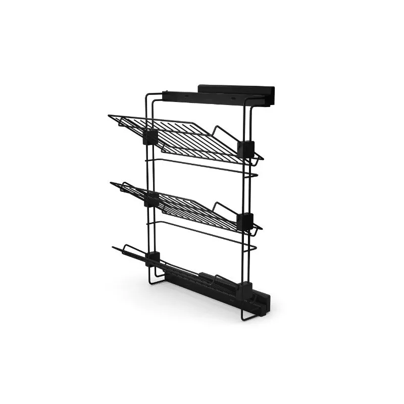 Izvlačna polica za cipele NEXUS s ublaživačem / Crna mat