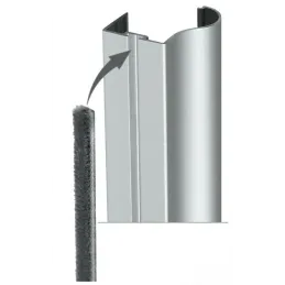 Set okova za dvostruka klizna vrata OMEGA B RAMA - 2m / Aluminij